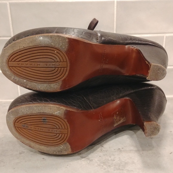 Chie Mihara Keiti Dark Brown Leather Womens 38 Lace Up Ankle Boots Made in Spain - Picture 11 of 16